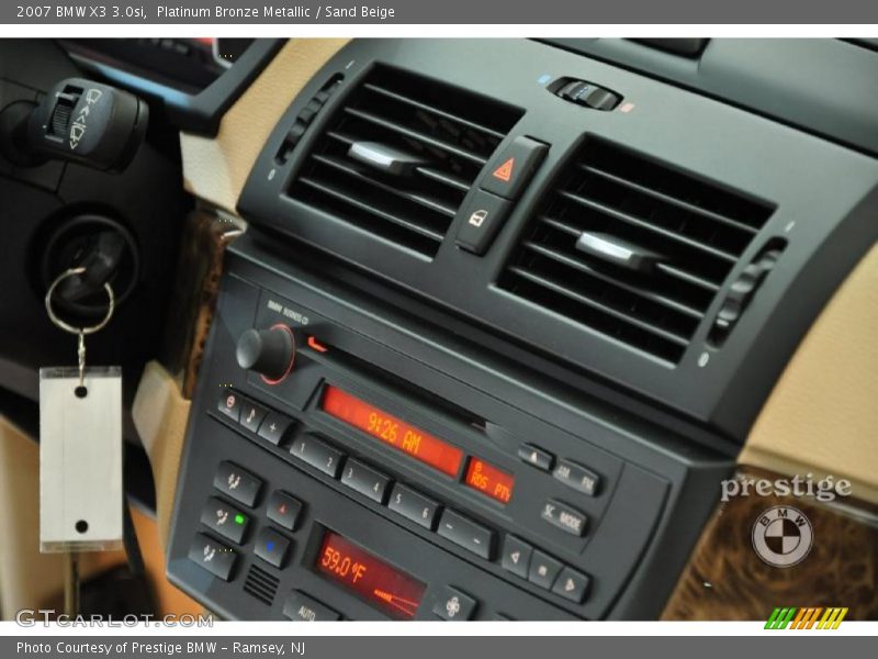 Platinum Bronze Metallic / Sand Beige 2007 BMW X3 3.0si