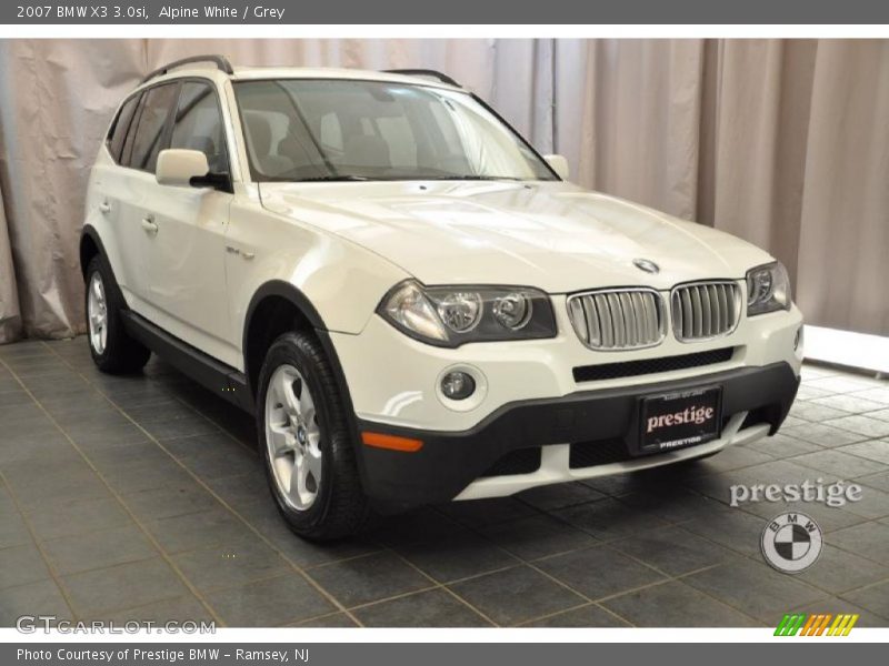 Alpine White / Grey 2007 BMW X3 3.0si
