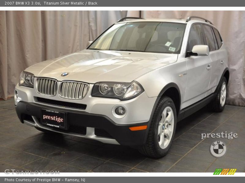 Titanium Silver Metallic / Black 2007 BMW X3 3.0si