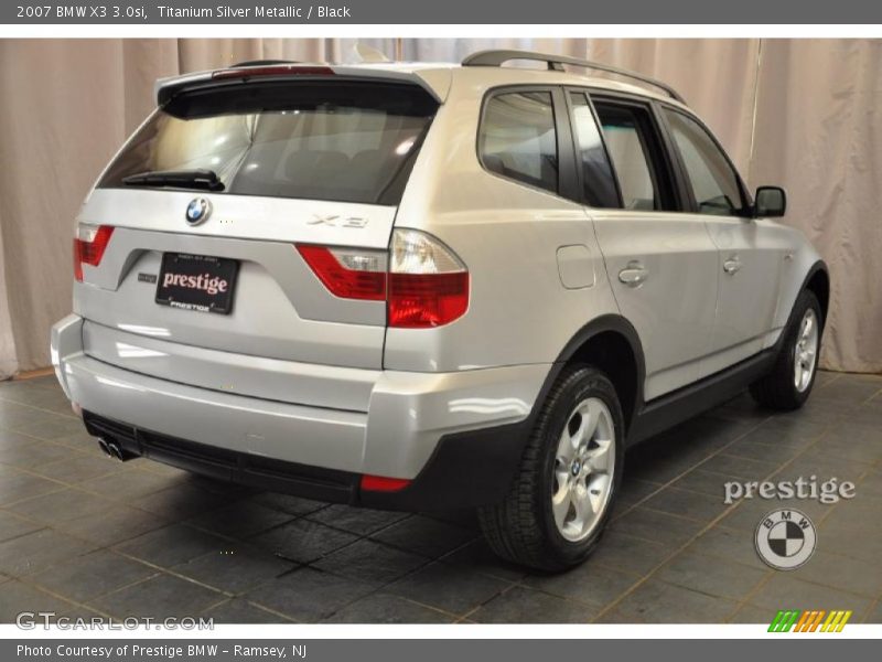 Titanium Silver Metallic / Black 2007 BMW X3 3.0si
