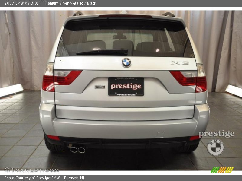 Titanium Silver Metallic / Black 2007 BMW X3 3.0si