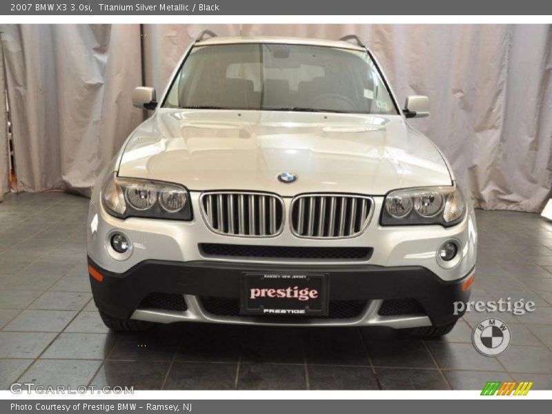 Titanium Silver Metallic / Black 2007 BMW X3 3.0si
