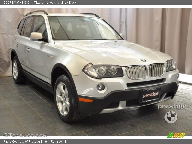 Titanium Silver Metallic / Black 2007 BMW X3 3.0si