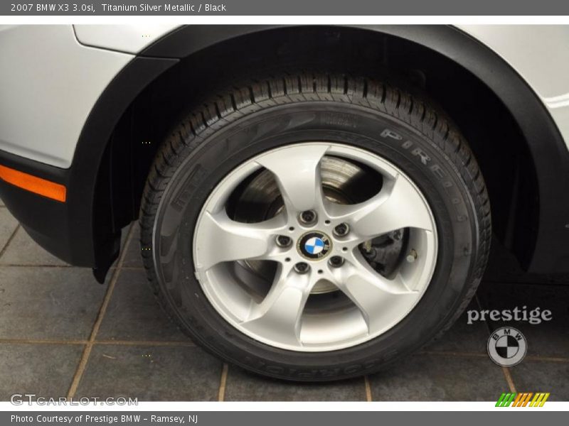 Titanium Silver Metallic / Black 2007 BMW X3 3.0si