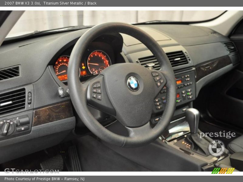 Titanium Silver Metallic / Black 2007 BMW X3 3.0si