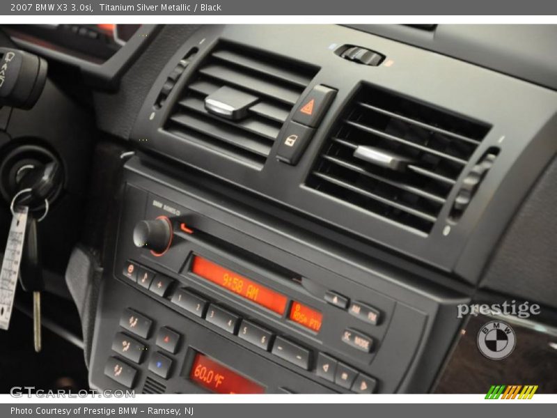 Titanium Silver Metallic / Black 2007 BMW X3 3.0si