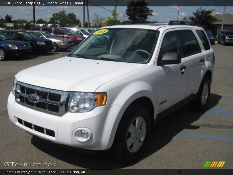 Oxford White / Camel 2008 Ford Escape XLT