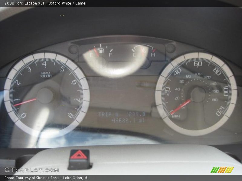 Oxford White / Camel 2008 Ford Escape XLT