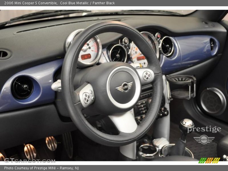 Cool Blue Metallic / Panther Black 2006 Mini Cooper S Convertible