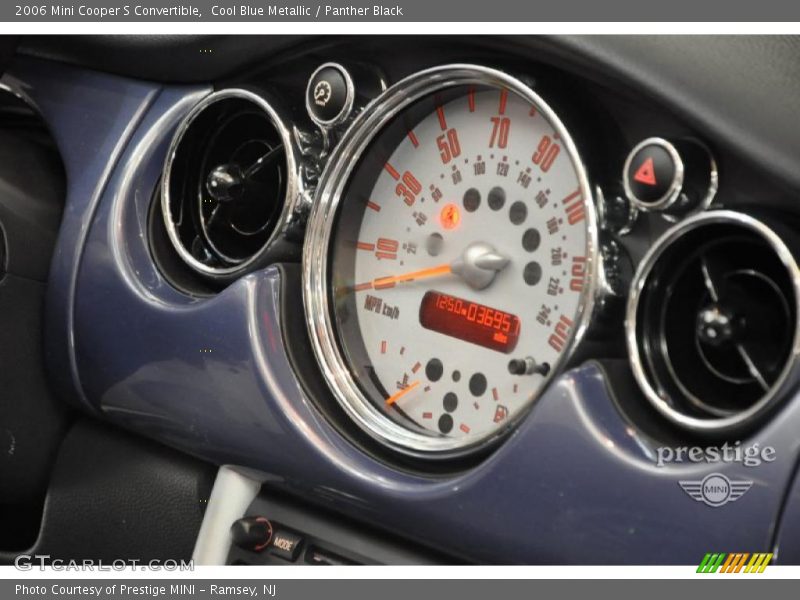 Cool Blue Metallic / Panther Black 2006 Mini Cooper S Convertible