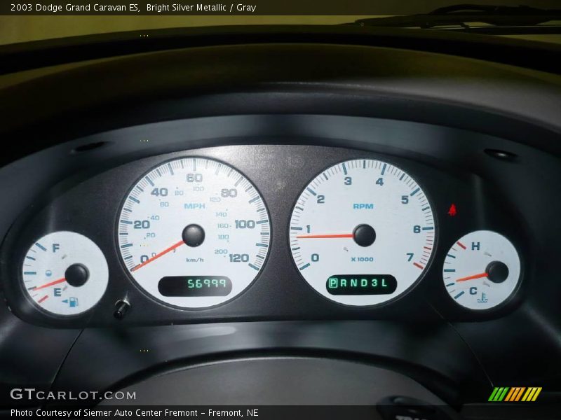 Bright Silver Metallic / Gray 2003 Dodge Grand Caravan ES