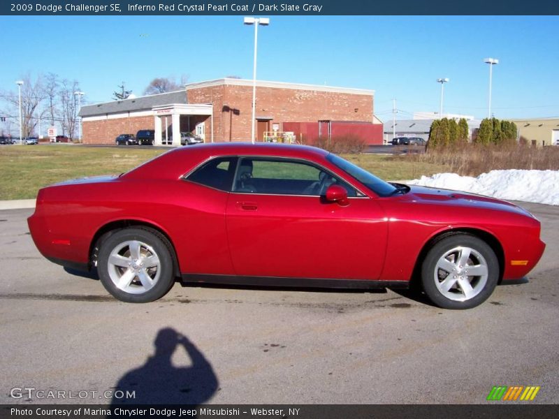 Inferno Red Crystal Pearl Coat / Dark Slate Gray 2009 Dodge Challenger SE