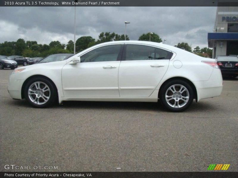 White Diamond Pearl / Parchment 2010 Acura TL 3.5 Technology