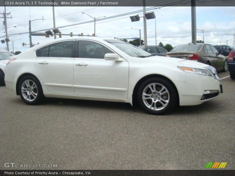 White Diamond Pearl / Parchment 2010 Acura TL 3.5 Technology