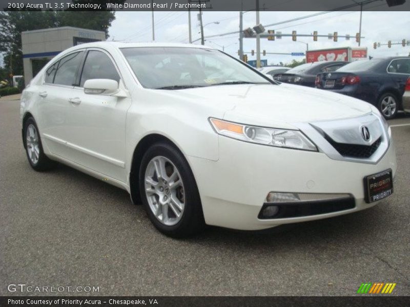 White Diamond Pearl / Parchment 2010 Acura TL 3.5 Technology