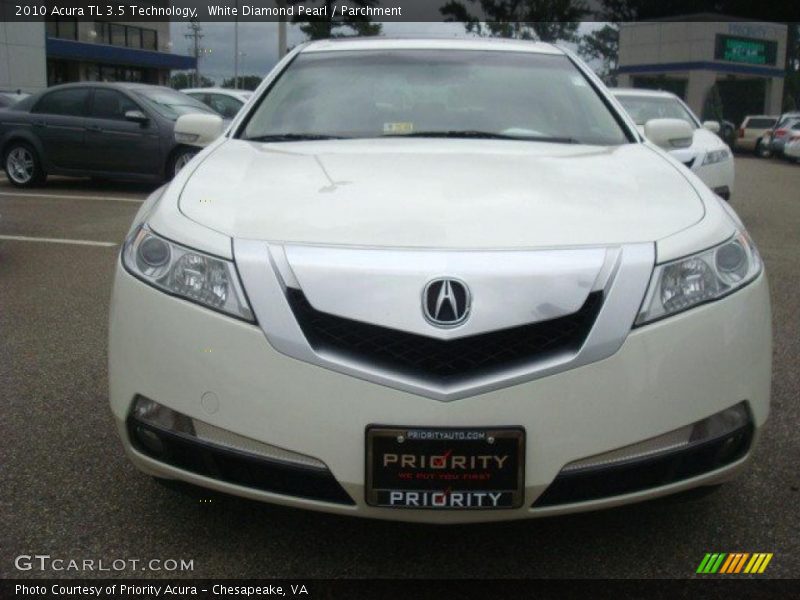 White Diamond Pearl / Parchment 2010 Acura TL 3.5 Technology