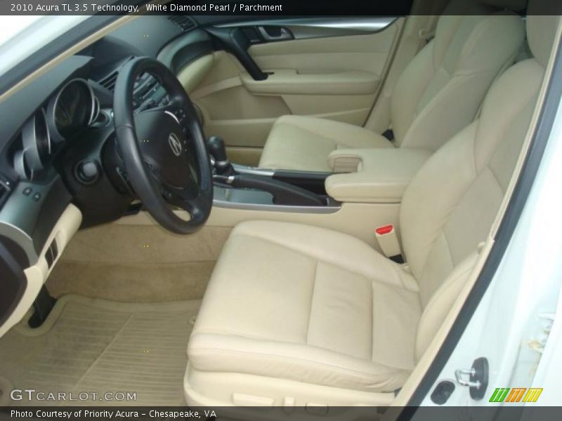 White Diamond Pearl / Parchment 2010 Acura TL 3.5 Technology
