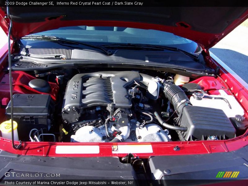 Inferno Red Crystal Pearl Coat / Dark Slate Gray 2009 Dodge Challenger SE