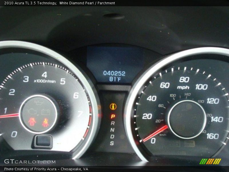 White Diamond Pearl / Parchment 2010 Acura TL 3.5 Technology