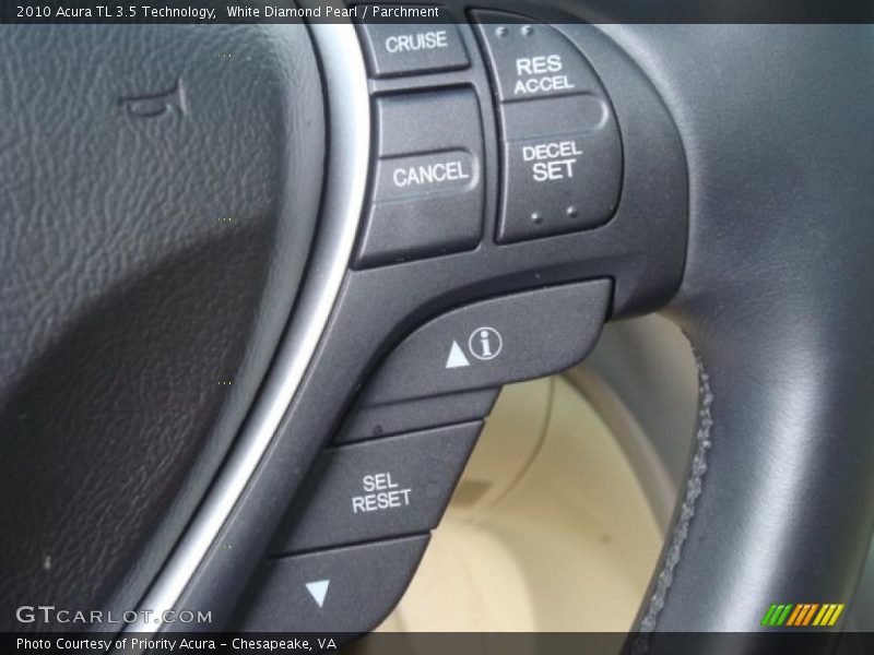 White Diamond Pearl / Parchment 2010 Acura TL 3.5 Technology