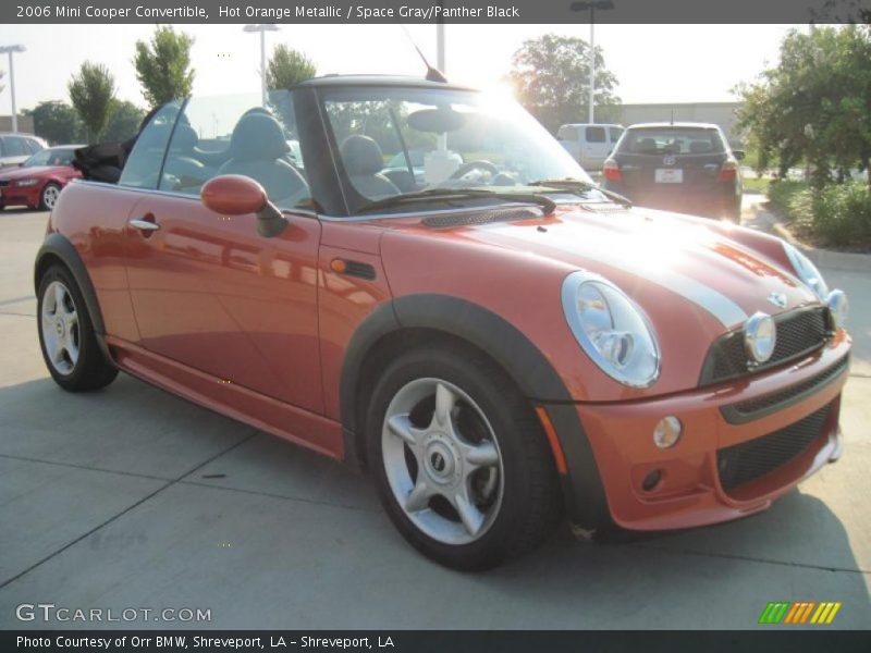 Hot Orange Metallic / Space Gray/Panther Black 2006 Mini Cooper Convertible