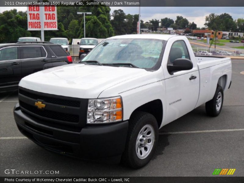 Summit White / Dark Titanium 2011 Chevrolet Silverado 1500 Regular Cab