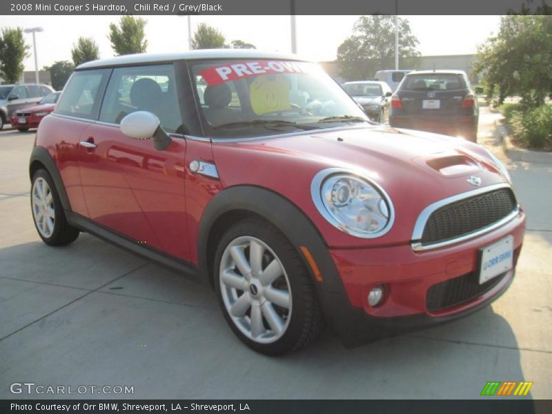 Chili Red / Grey/Black 2008 Mini Cooper S Hardtop