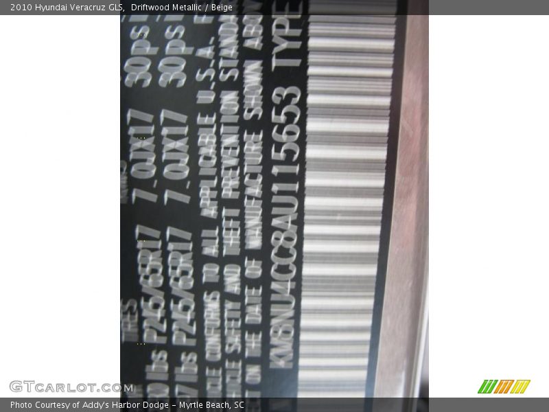 Driftwood Metallic / Beige 2010 Hyundai Veracruz GLS