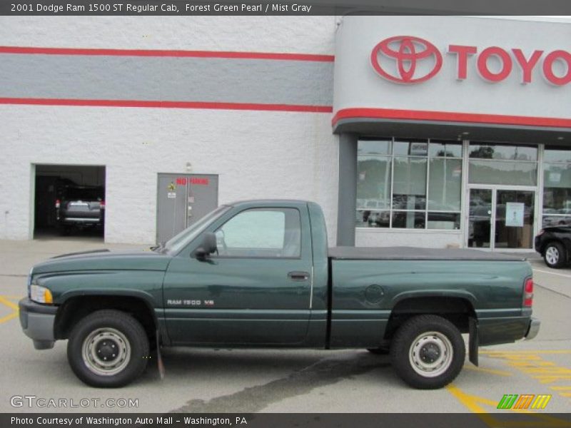Forest Green Pearl / Mist Gray 2001 Dodge Ram 1500 ST Regular Cab