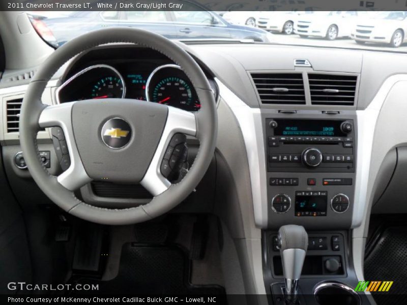 White / Dark Gray/Light Gray 2011 Chevrolet Traverse LT