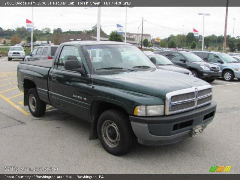 Forest Green Pearl / Mist Gray 2001 Dodge Ram 1500 ST Regular Cab