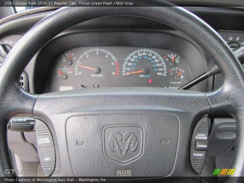 Forest Green Pearl / Mist Gray 2001 Dodge Ram 1500 ST Regular Cab