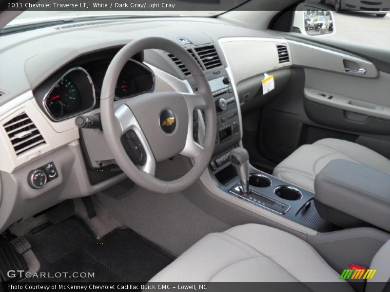 White / Dark Gray/Light Gray 2011 Chevrolet Traverse LT