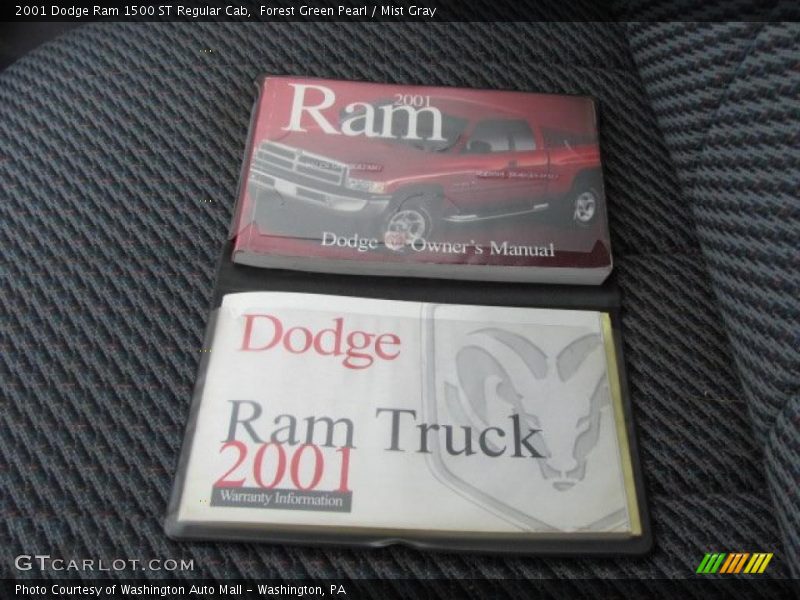 Forest Green Pearl / Mist Gray 2001 Dodge Ram 1500 ST Regular Cab