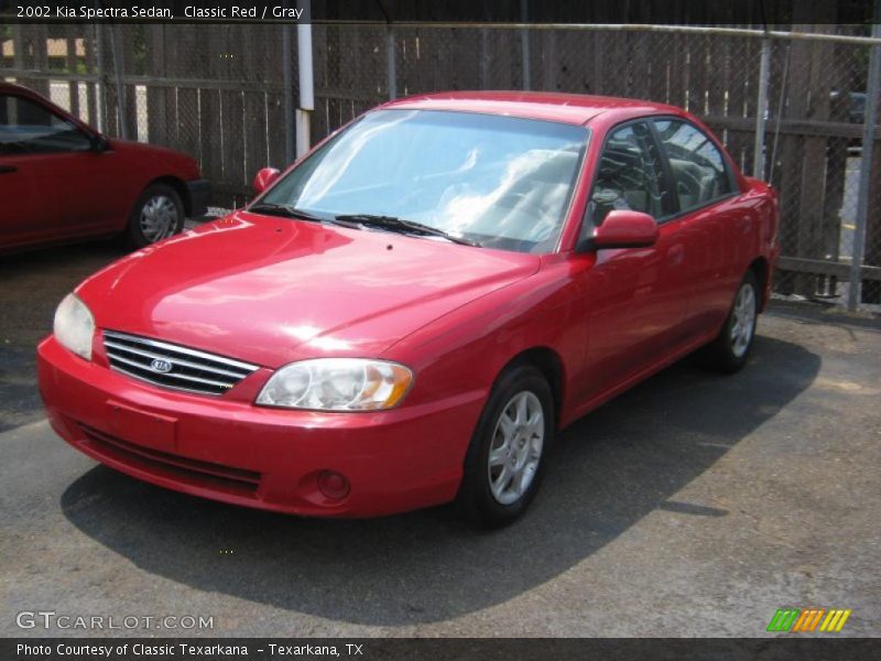 Classic Red / Gray 2002 Kia Spectra Sedan