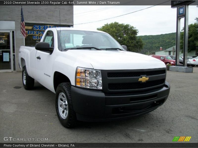 Summit White / Dark Titanium 2010 Chevrolet Silverado 1500 Regular Cab 4x4