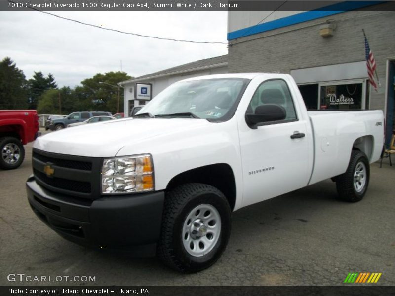 Summit White / Dark Titanium 2010 Chevrolet Silverado 1500 Regular Cab 4x4