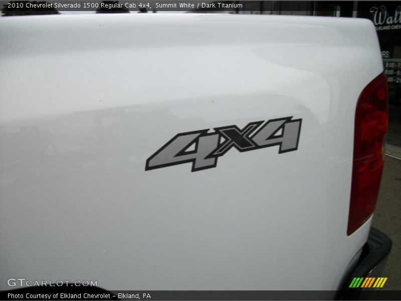 Summit White / Dark Titanium 2010 Chevrolet Silverado 1500 Regular Cab 4x4