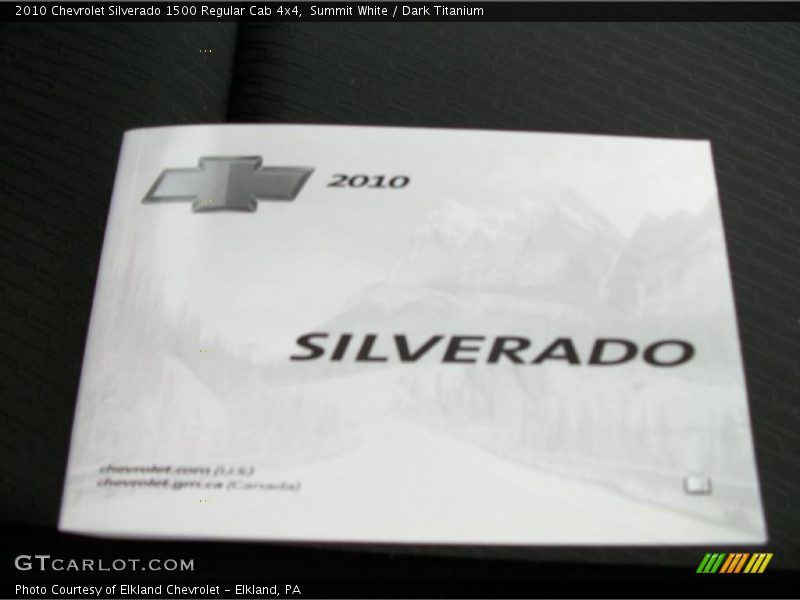 Summit White / Dark Titanium 2010 Chevrolet Silverado 1500 Regular Cab 4x4