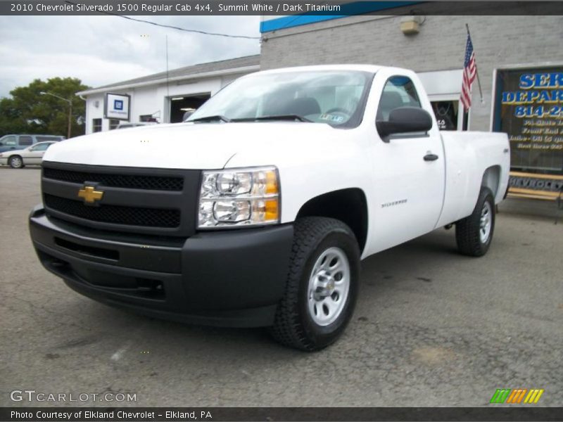 Summit White / Dark Titanium 2010 Chevrolet Silverado 1500 Regular Cab 4x4