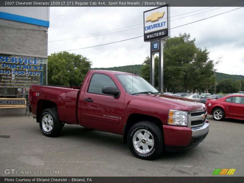 Sport Red Metallic / Ebony Black 2007 Chevrolet Silverado 1500 LT Z71 Regular Cab 4x4