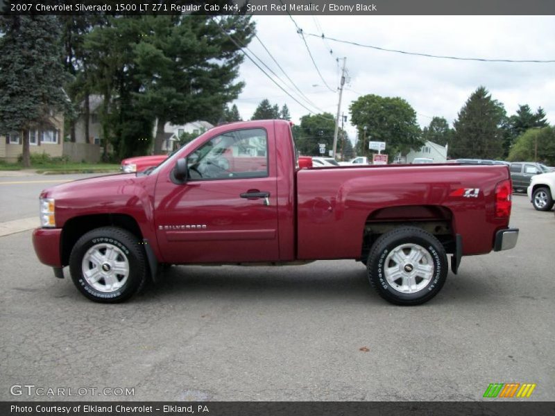 Sport Red Metallic / Ebony Black 2007 Chevrolet Silverado 1500 LT Z71 Regular Cab 4x4