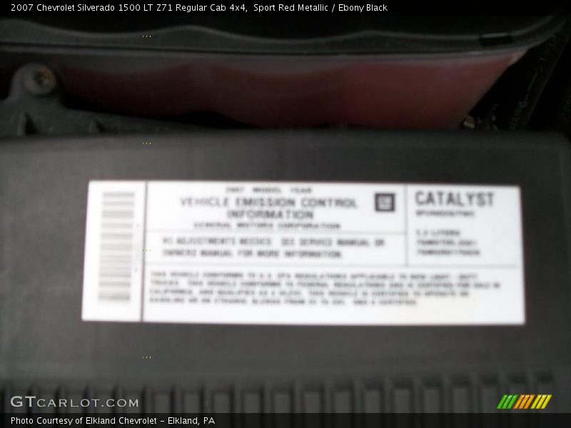 Sport Red Metallic / Ebony Black 2007 Chevrolet Silverado 1500 LT Z71 Regular Cab 4x4