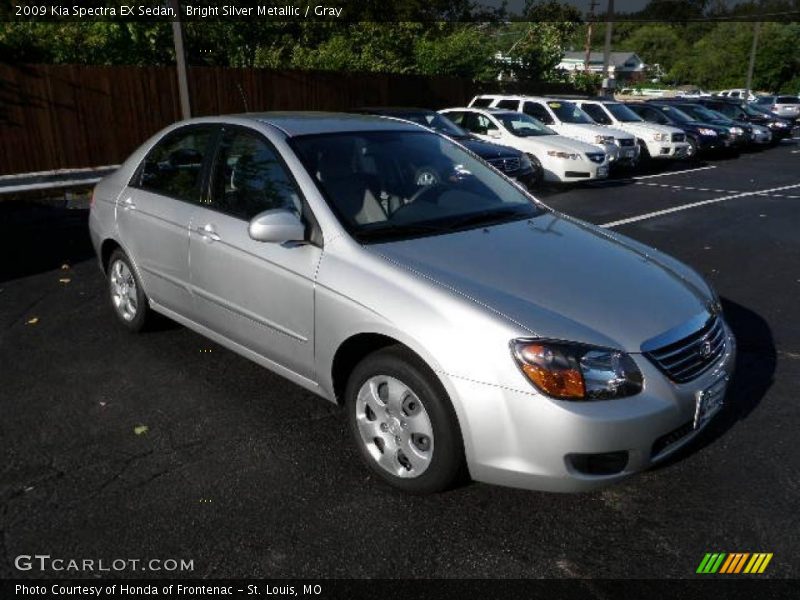 Bright Silver Metallic / Gray 2009 Kia Spectra EX Sedan