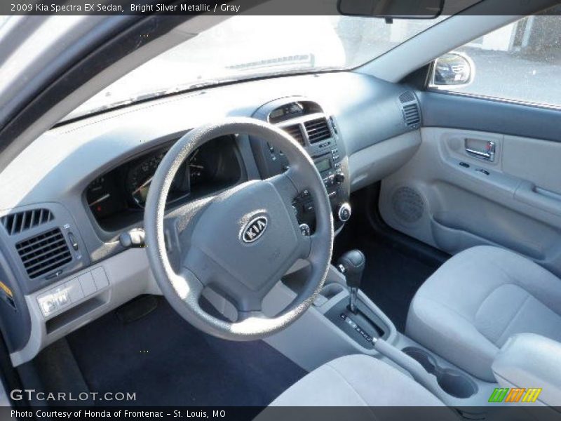 Bright Silver Metallic / Gray 2009 Kia Spectra EX Sedan