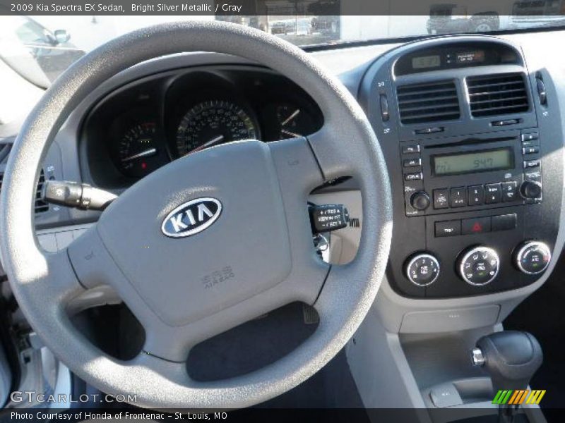 Bright Silver Metallic / Gray 2009 Kia Spectra EX Sedan
