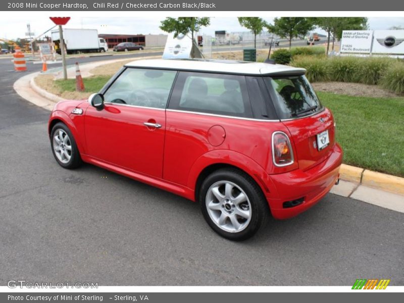 Chili Red / Checkered Carbon Black/Black 2008 Mini Cooper Hardtop