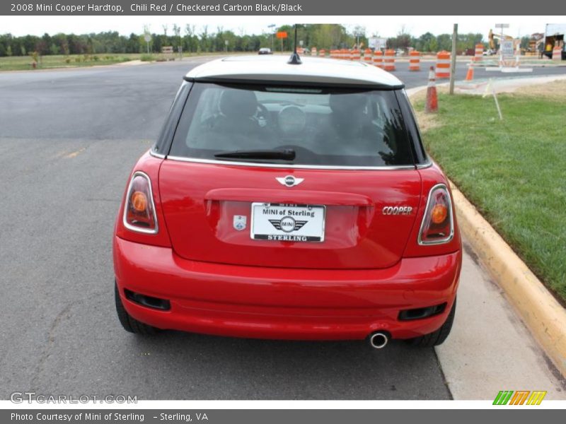 Chili Red / Checkered Carbon Black/Black 2008 Mini Cooper Hardtop