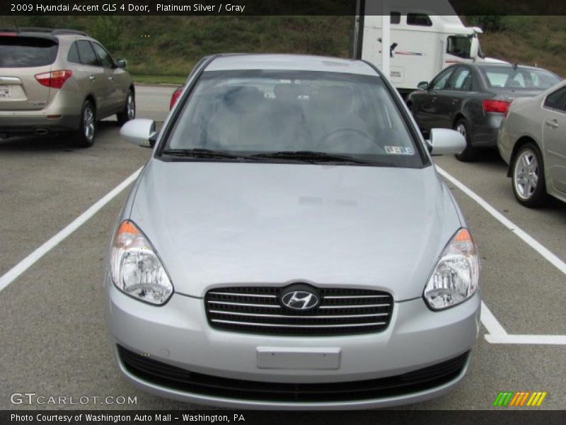 Platinum Silver / Gray 2009 Hyundai Accent GLS 4 Door