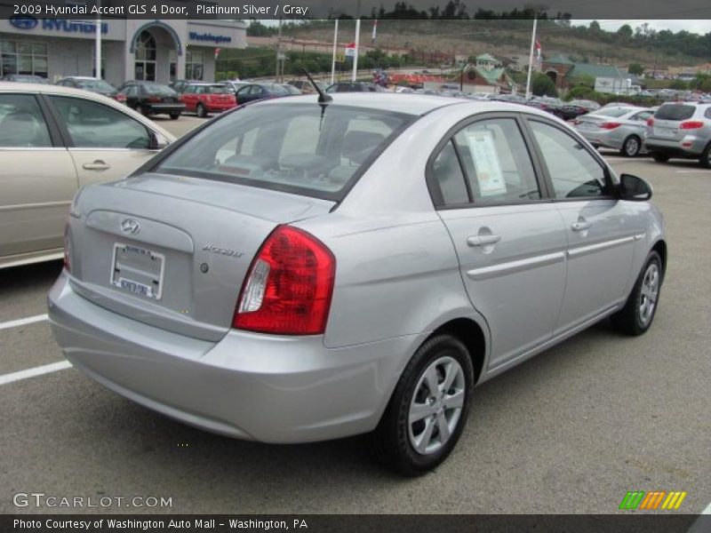 Platinum Silver / Gray 2009 Hyundai Accent GLS 4 Door